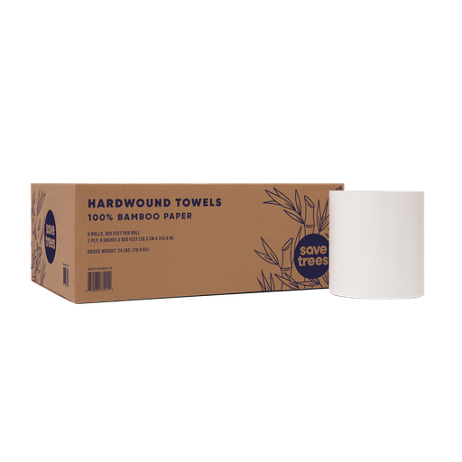 [PT-HWT-6PK] Hard Wound Towels -800', 6 rolls per case