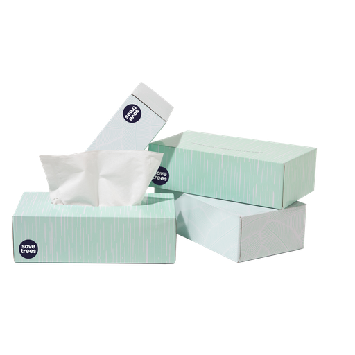 [FT-100R-24PK] Rectangle Facial Tissues, 24 Count